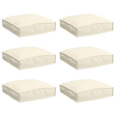 VidaXL Kussen 6 pcs crème 40 x 40 x 8 cm oxford stof