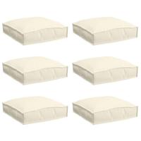 VidaXL Kussen 6 pcs crème 40 x 40 x 8 cm oxford stof - thumbnail