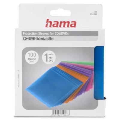 Hama cd/dvd/blu-ray pp sleeves 100-pack multi kleur
