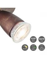 Light depot - LED opbouwspot Curl 3 lichts Ø 22 cm - brons - Outlet - thumbnail