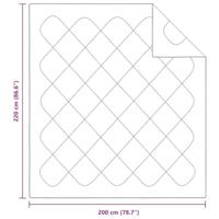 VidaXL Dekbed wit 200 x 155 x 4 cm polyester - thumbnail