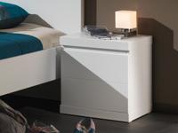 Nachtkastje LARA satijn wit gelakt - thumbnail