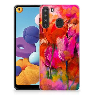 Smartphone hoesje Samsung Galaxy A21 Tulips
