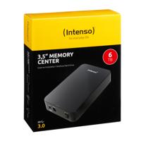Intenso Memory Center 3.5" USB 3.0 6TB Externe harde schijf Zwart - thumbnail