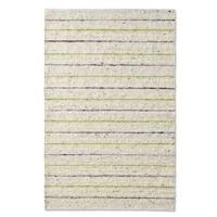 Tapeso Wollen vloerkleed strepen - Jarl crème|groen - 170x230 cm - thumbnail