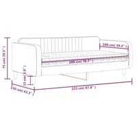 Slaapbank met matras 100x200 cm fluweel donkergroen - thumbnail