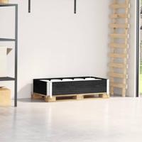 VidaXL Palletopzetrand 100x50 cm massief grenenhout zwart - thumbnail