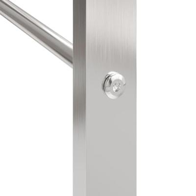 VidaXL Haardhoutrek 80x28x154 cm roestvrij staal