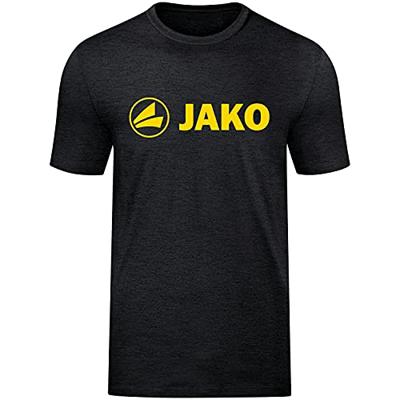 JAKO 6160K T-Shirt Promo Kids - Zwart Gemeleerd/Citroen - 116