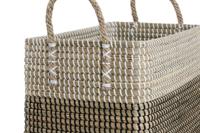 Basket spelset Home ESPRIT Wit Zwart Natuurlijk Zeegras Boho 44 x 25 x 38 cm 2 Onderdelen - thumbnail