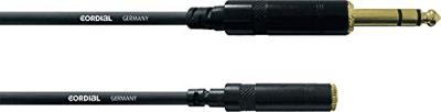 Cordial CFM 3 VY Audio Verlengkabel [1x Jackplug male 6,3 mm - 1x Jackplug female 3,5 mm] 3.00 m