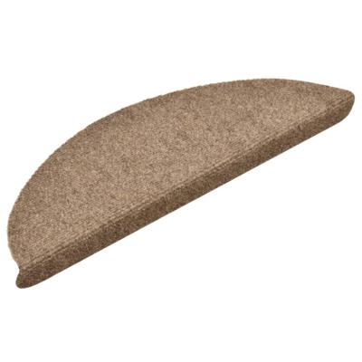 VidaXL Trapmatten zelfklevend 5 stuks 56x17x3 cm beige halfrond
