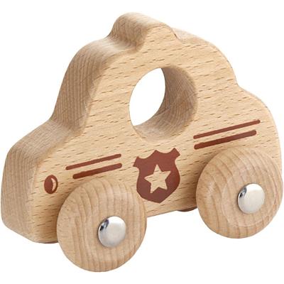 VIGA kleine houten politiewagen, politieauto, afm 9x7,5 cm, 1 stuk VIGA kleine houten politiewagen, politieauto, afm 9x7,5 cm, 1 stuk