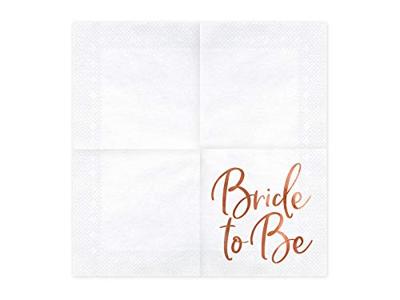 Bride To Be Servetten Wit Rose Gold - 20 stuks