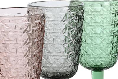 Set van bekers Home ESPRIT Zwart Rood Groen Kristal 285 ml (6 Stuks) Set van bekers Home ESPRIT Zwart Rood Groen Kristal 285 ml (6 Stuks)