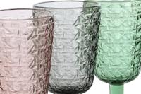 Set van bekers Home ESPRIT Zwart Rood Groen Kristal 285 ml (6 Stuks) - thumbnail