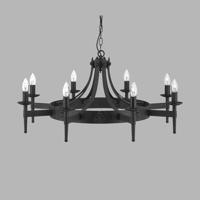 Searchlight Kasteel kroonluchterCartwheel II Ø 85cm - 2428-8BK - thumbnail