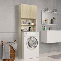 VidaXL Wasmachinekast 64x25,5x190 cm bewerkt hout sonoma eikenkleurig - thumbnail