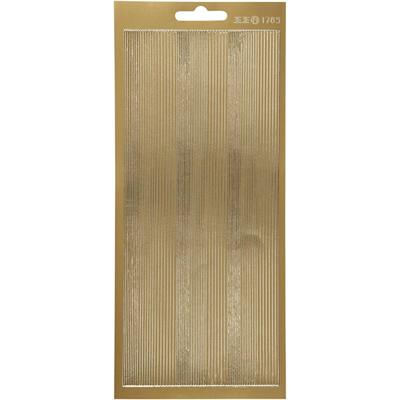 Creativ Company Stickers, randen, vel 10x23 cm, goud, 1 vel