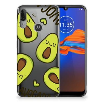 Motorola Moto E6 Plus Telefoonhoesje met Naam Avocado Singing Motorola Moto E6 Plus Telefoonhoesje met Naam Avocado Singing