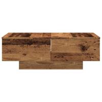 Salontafel 90x60x31 cm bewerkt hout oud houtkleurig - thumbnail