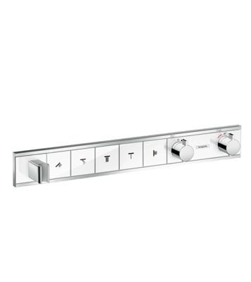 Hansgrohe RainSelect thermostaat afbouwdeel voor 5 functies, wit/chroom