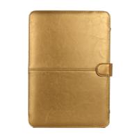 MacBook Pro 15.4 inch A1707 Crazy Horse structuur beschermende PU leren Flip Hoes (goudkleurig) - thumbnail