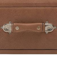 Bank met lades 80 cm kunstleer donkerbruin - thumbnail