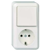 ELSO AP-combinatie 388600 10/16A CONTURA parelwit Crème 1 stuk(s) - thumbnail