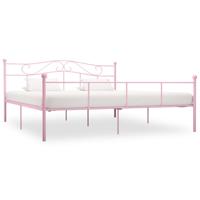 vidaXL Bedframe metaal roze 180x200 cm - thumbnail