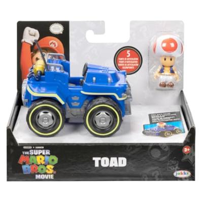 Super Mario Bros Movie - Toad Figure with Kart Super Mario Bros Movie - Toad Figure with Kart