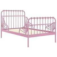 VidaXL Bedframe verlengbaar metaal roze 80x130/200 cm - thumbnail