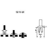 PB Fastener 201-0494-000 201-0494-000 Splijtnagel Schachtdiameter 6.3 mm Zwart 1 stuk(s) - thumbnail