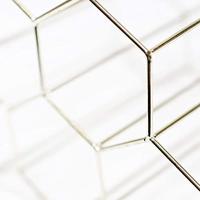 QUVIO Wijnrek voor 6 flessen metaal - Goud - thumbnail