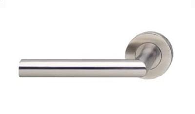 Intersteel Gatdeel links deurkruk Jura hoek 90° op rozet EN1906/4 - RVS