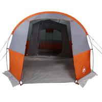 Tunneltent 4-persoons waterdicht grijs en oranje - thumbnail