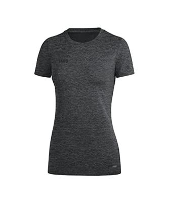 JAKO 6129D T-Shirt Premium Basics Dames - Antraciet Gemeleerd - 44