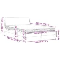 Bed met matras stof zwart 140x200 cm - thumbnail
