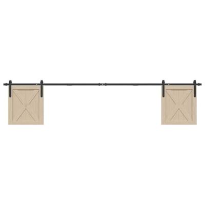 VidaXL Ophangset voor schuifdeur 244 cm koolstofstaal