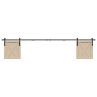 VidaXL Ophangset voor schuifdeur 244 cm koolstofstaal - thumbnail