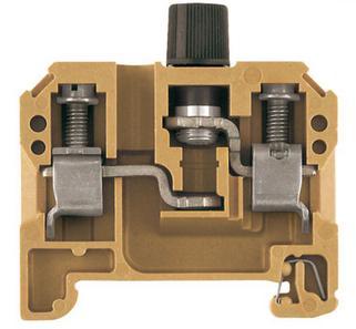 Weidmüller 0225820000 Zekering-serieklem Schroeven Middelgeel 10 stuk(s)