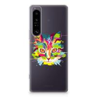 Sony Xperia 1 IV Telefoonhoesje met Naam Cat Color - thumbnail