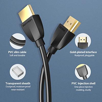 HDMI-Kabel Vention AAIBH Zwart 2 m - thumbnail