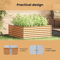 Verhoogde plantenbak 98 x 100 x 36 cm Gegalvaniseerd staal - thumbnail