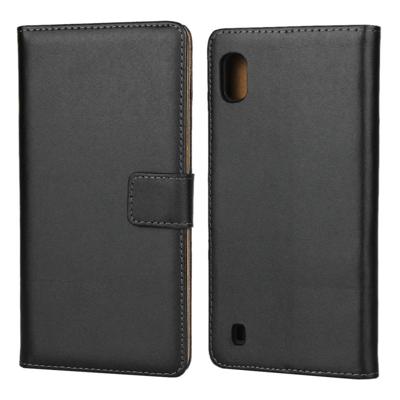 Horizontale Flip lederen case voor Galaxy A10 met magnetische gesp & houder & kaartsleuven & portemonnee (zwart)