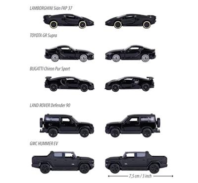 Majorette Black Edition Die-cast Voertuigen, 5dlg. - thumbnail