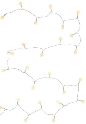 HEMA Lichtsnoer 5.1m met  50 LED lampjes balletjes voor binnen (wit)