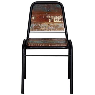 Eetkamerstoelen 2 st massief gerecycled hout