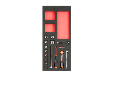 Bahco Foaminlay Fit&Go 1/3 met doppen en toebehoren 1/4" - 17-delig - FF1E2005