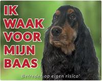 Engelse Cocker Spaniel Waakbord - Ik waak voor mijn Baas - thumbnail